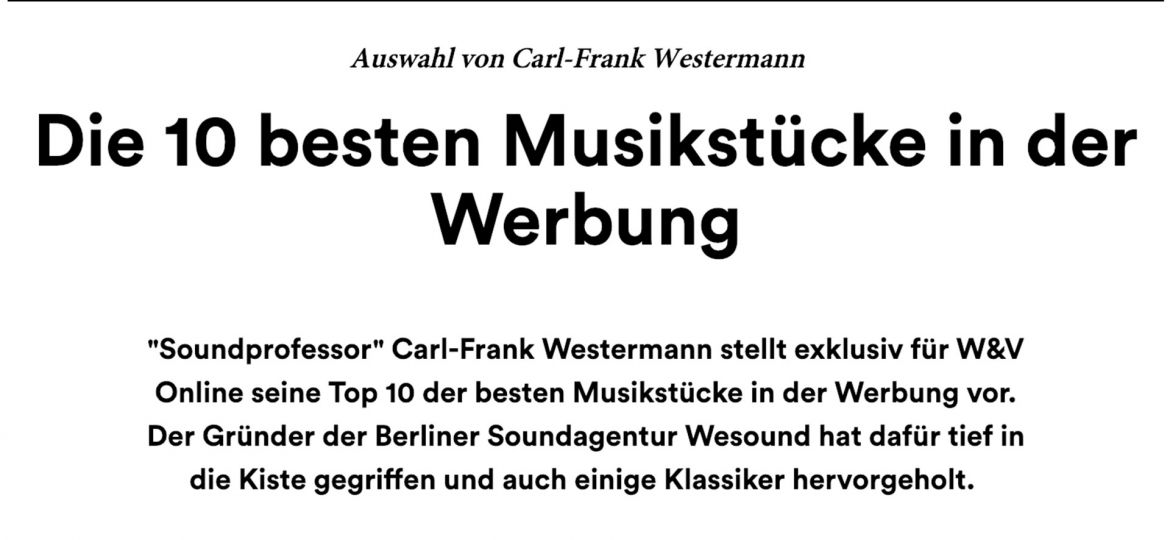 Carl-Frank-Westermann.WundV.Top10.Musik.Sound