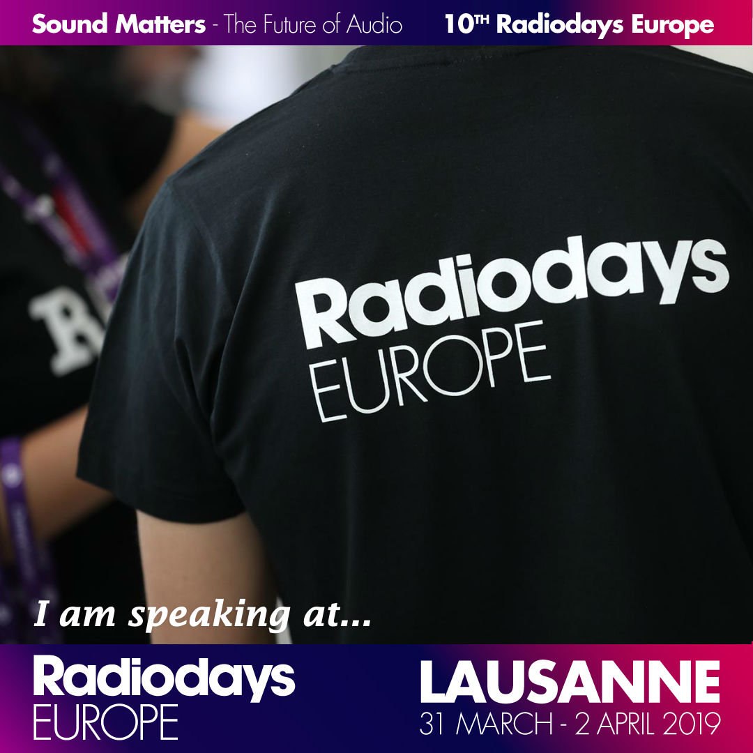 Werbebanner für die Radiodays Europe 2019