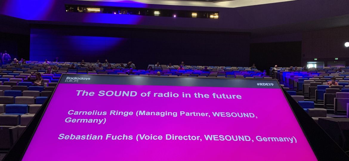 Programmtafel mit "The SOUND of radio in the future"