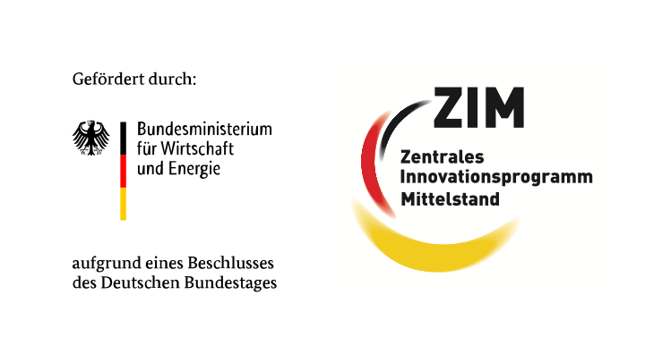 Logo BMWi & ZIM – Förderer des Projektes iMozart zur Musikkomposition
