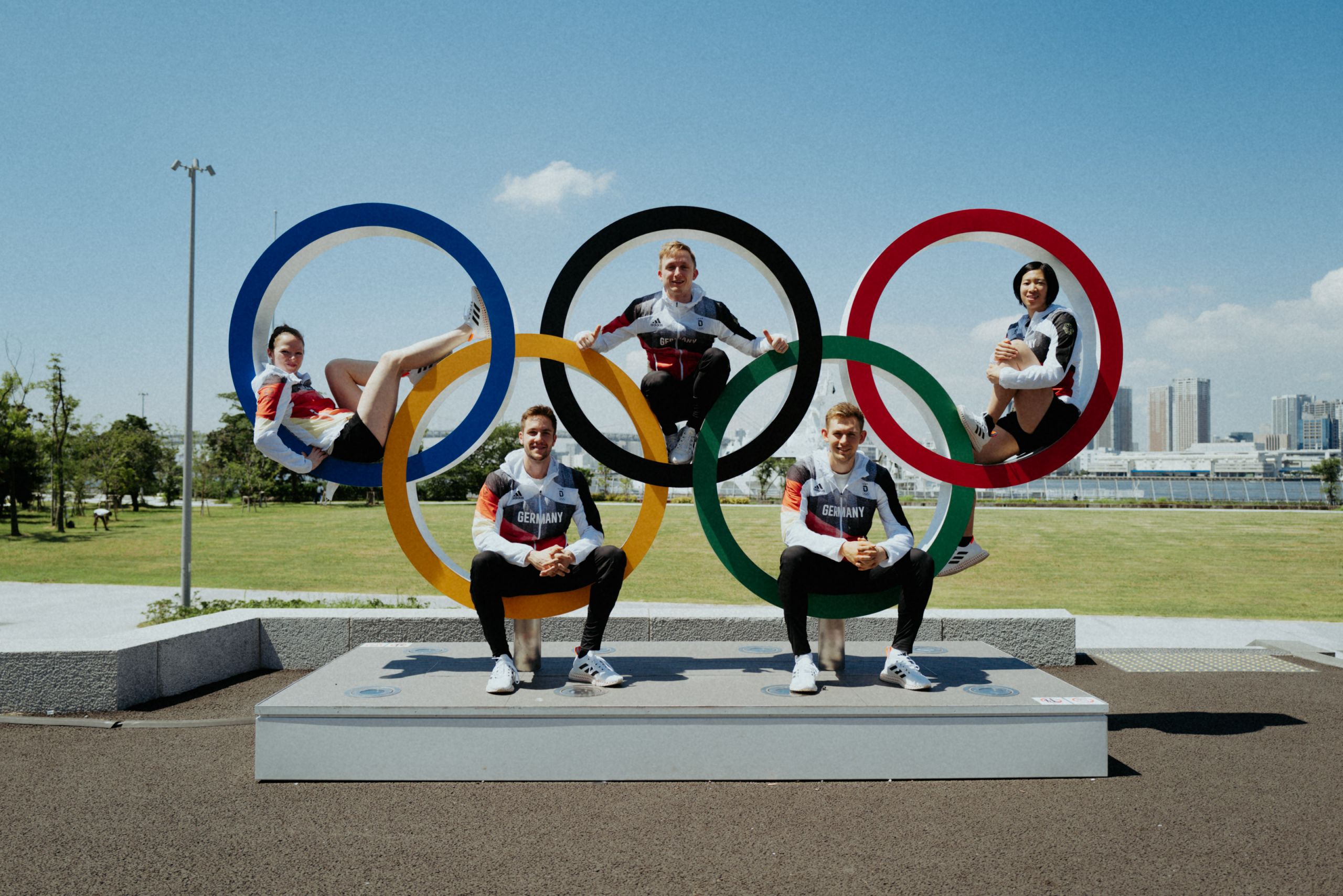 Atleten in Olympischen Ringen