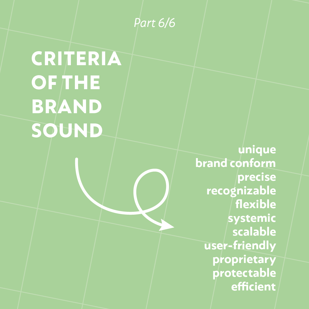 What are the criteria of brand sound? Learn more about the criteria in the last part of the six-part series 