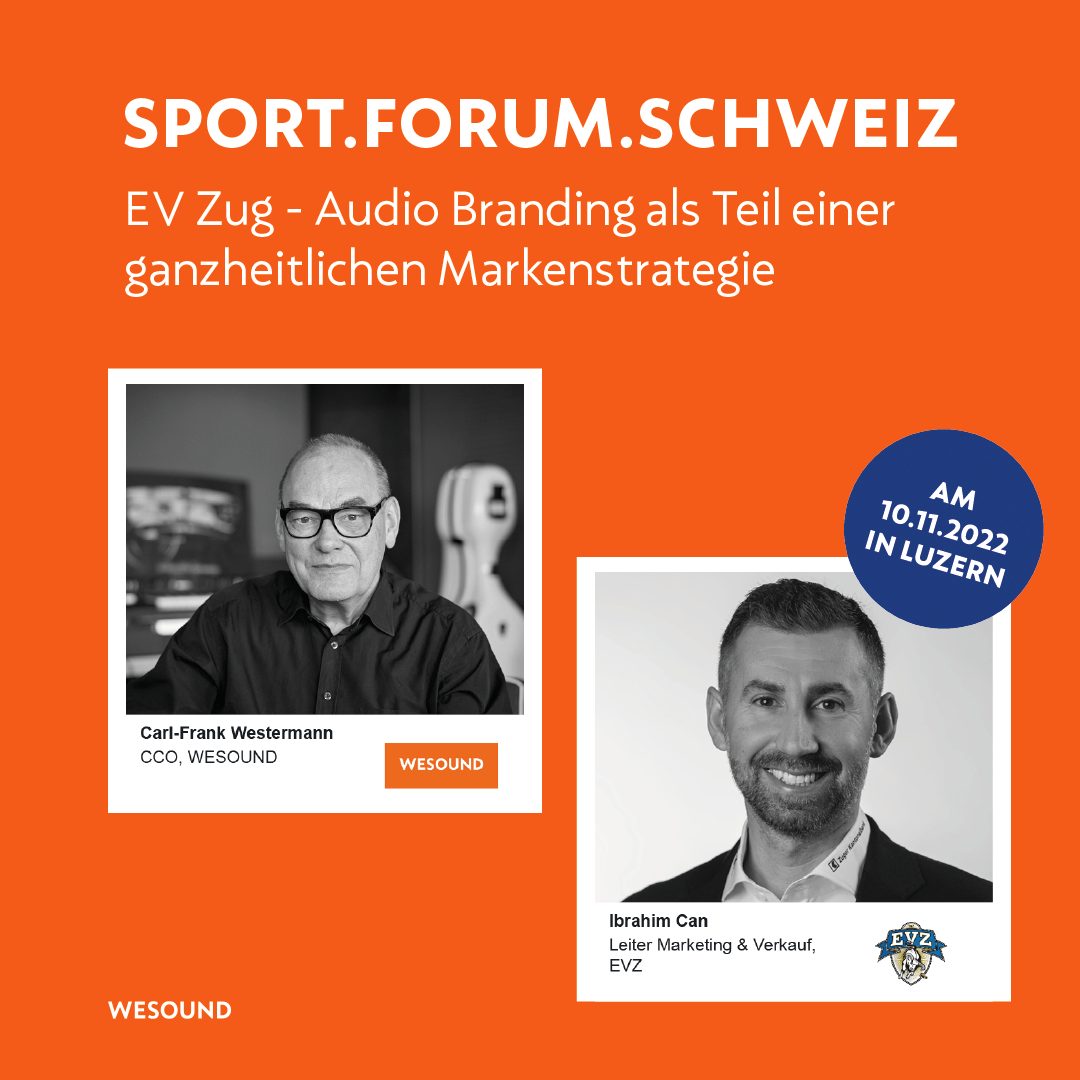 EV Zug - Audio Branding as part of a holistic brand strategy. The reigning Swiss ice hockey champions are sustainably enhancing their brand experience with audio branding.